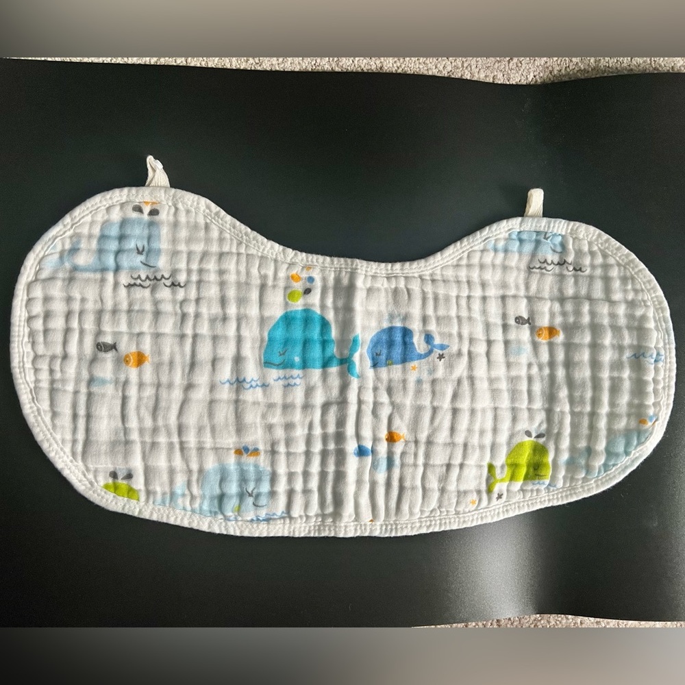 Burpy bib: Burp cloth and bib! 100% muslin. Comparable to Aden +Anais burpy bib
